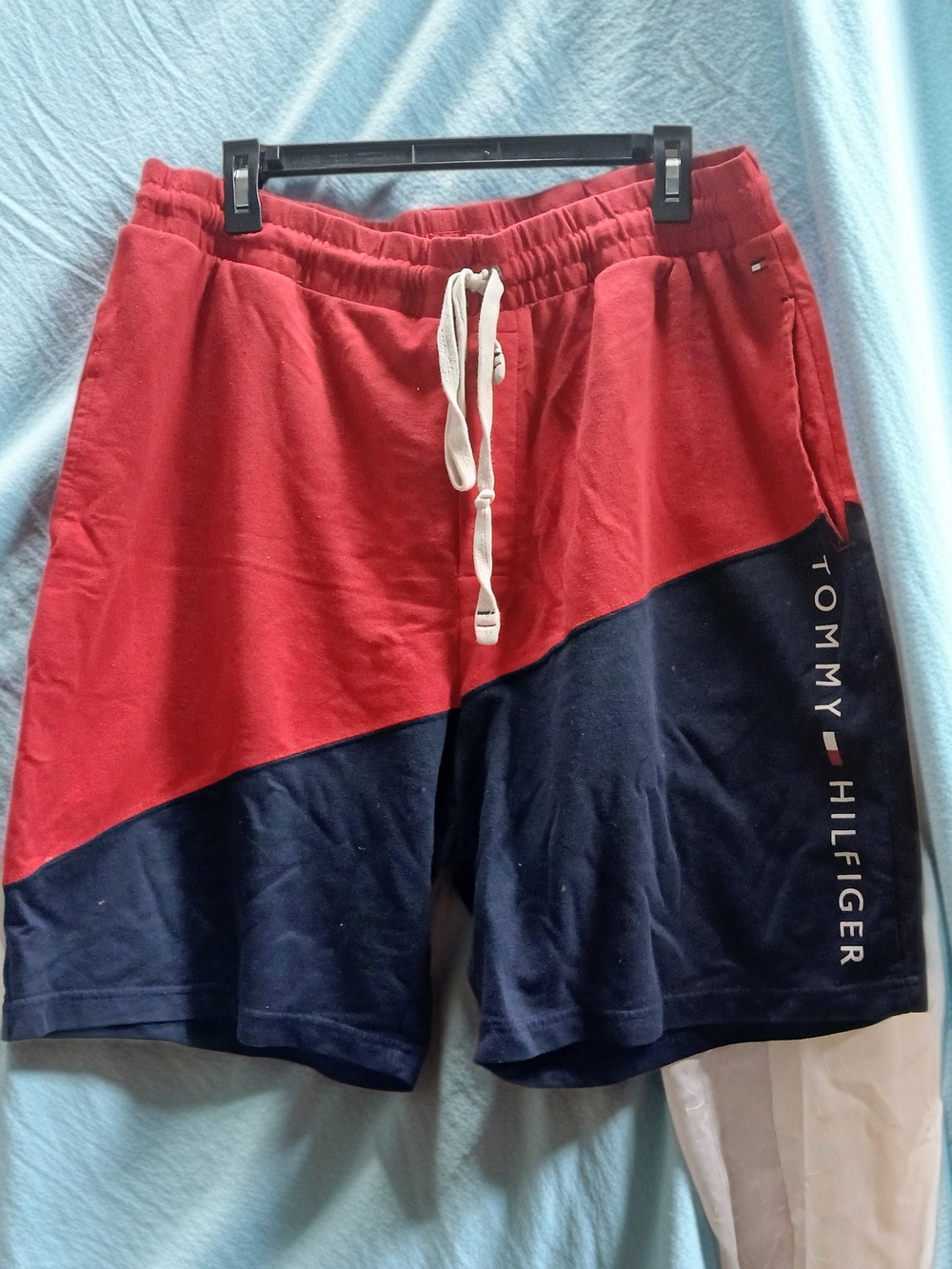 Tommy Hilfiger Red & Navy Colorblock Drawstring Shorts